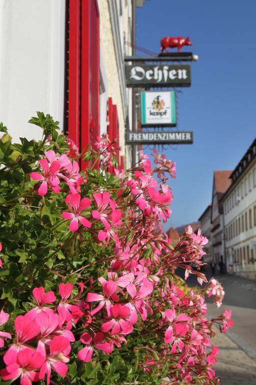 Hotel-Restaurant Roter Ochsen Lauchheim Exterior foto